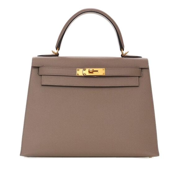 hermes Handbags - Pre Loved hermes Kelly Classic Top Handle Bag Women Brown Satchel